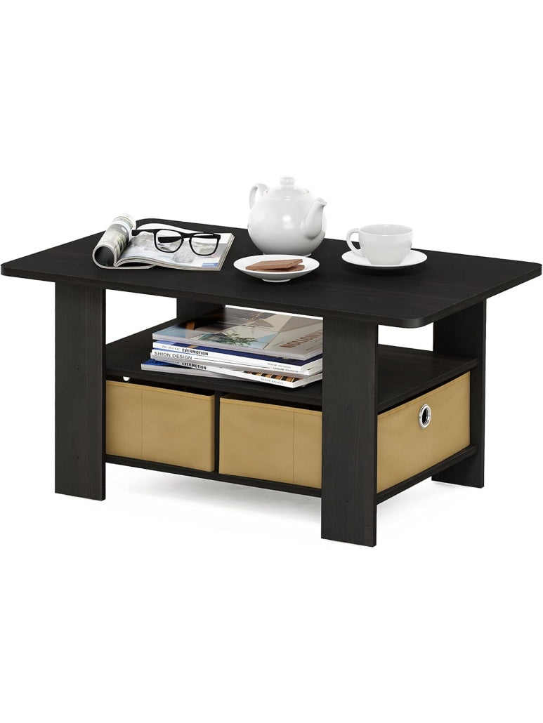 Mesa de Centro Moderna con Cajon de Almacenamiento para Salon y Oficina en Casa