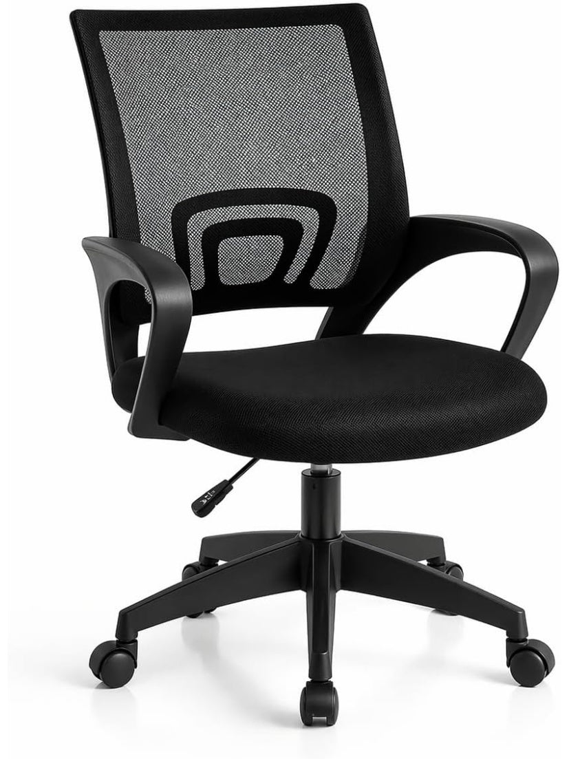 Silla ergonomica de oficina con soporte lumbar respaldo de malla y altura regulable
