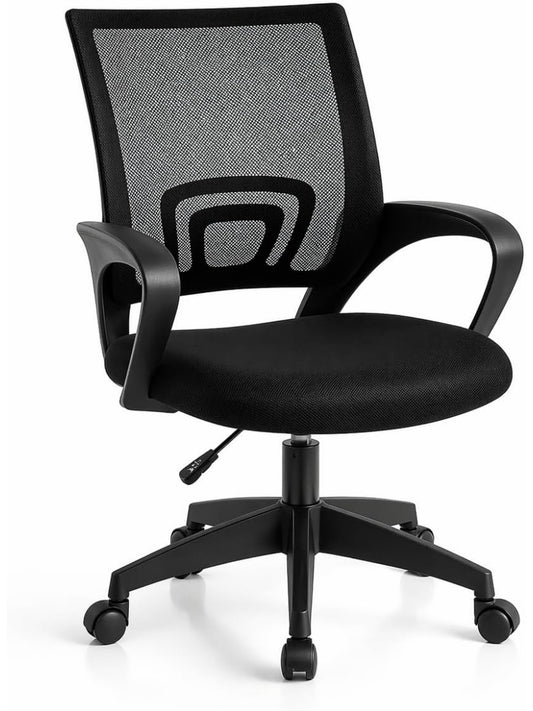 Silla ergonomica de oficina con soporte lumbar respaldo de malla y altura regulable