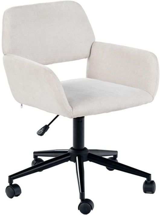 Silla giratoria de tela chenilla con acolchado suave altura ajustable y diseno adaptable para oficina y hogar
