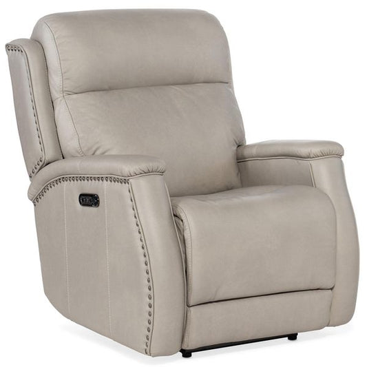 Sillon doble consola el¨¦ctrico piel Somers, caf¨¦ Denver