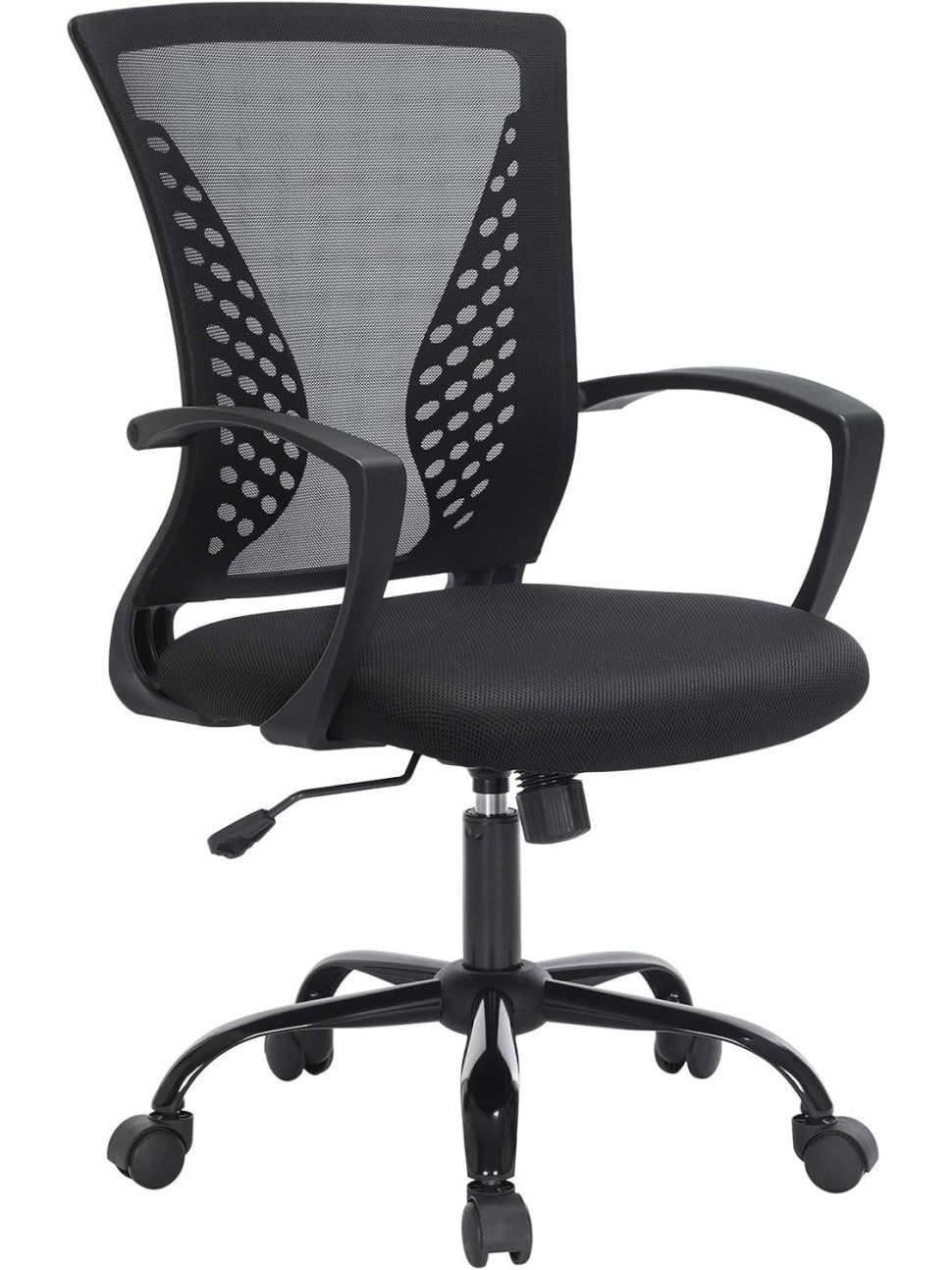 Silla giratoria de oficina con respaldo de malla transpirable altura ajustable y funcion inclinable